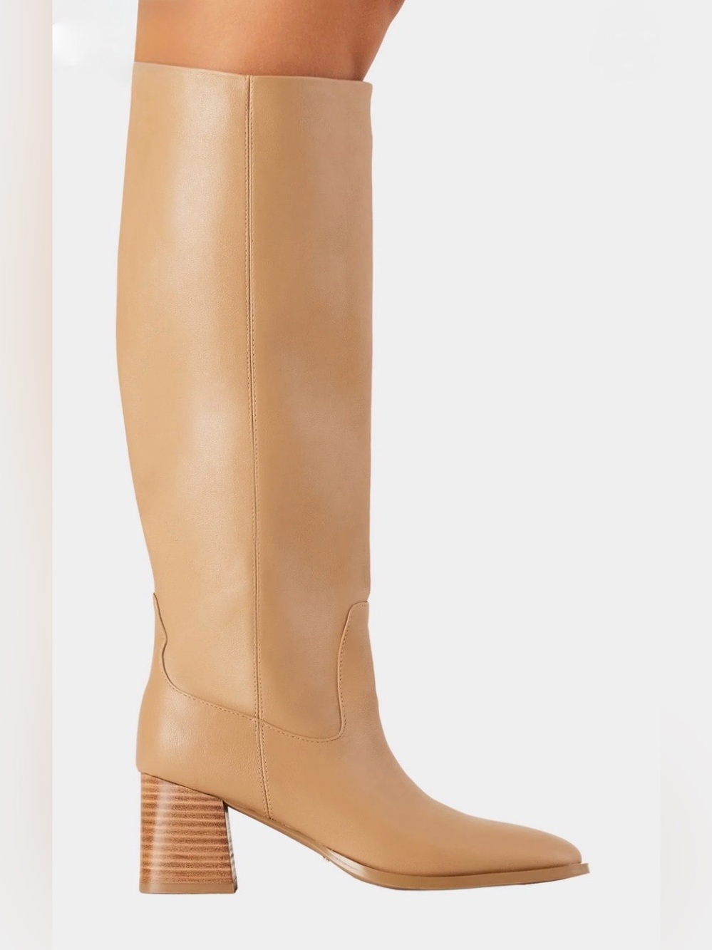 Billini Tan Over-the-Knee Block Heel Boots Size 7 - Picture 5 of 16